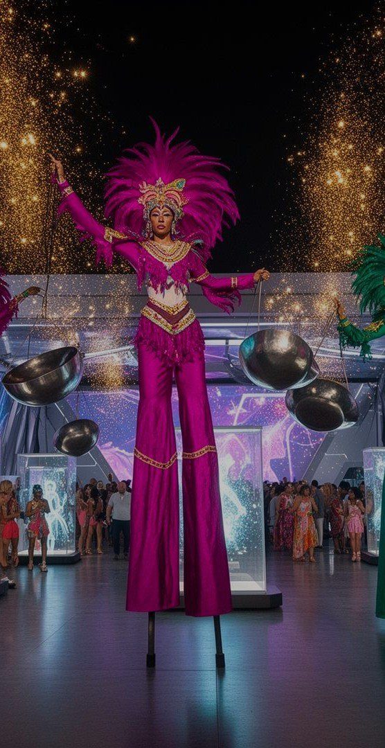 Carnival performance on the showcase stage
